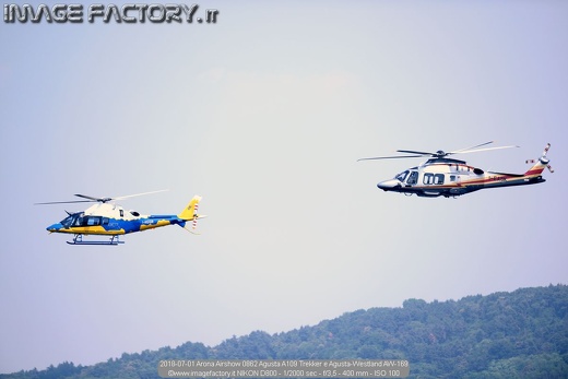 2018-07-01 Arona Airshow 0862 Agusta A109 Trekker e Agusta-Westland AW-169